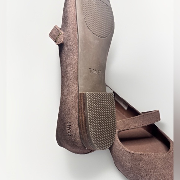 TOMS Bianca Mary Jane Flats Sz 11 - Oak Brown Suede (NWT) - Picture 3 of 6